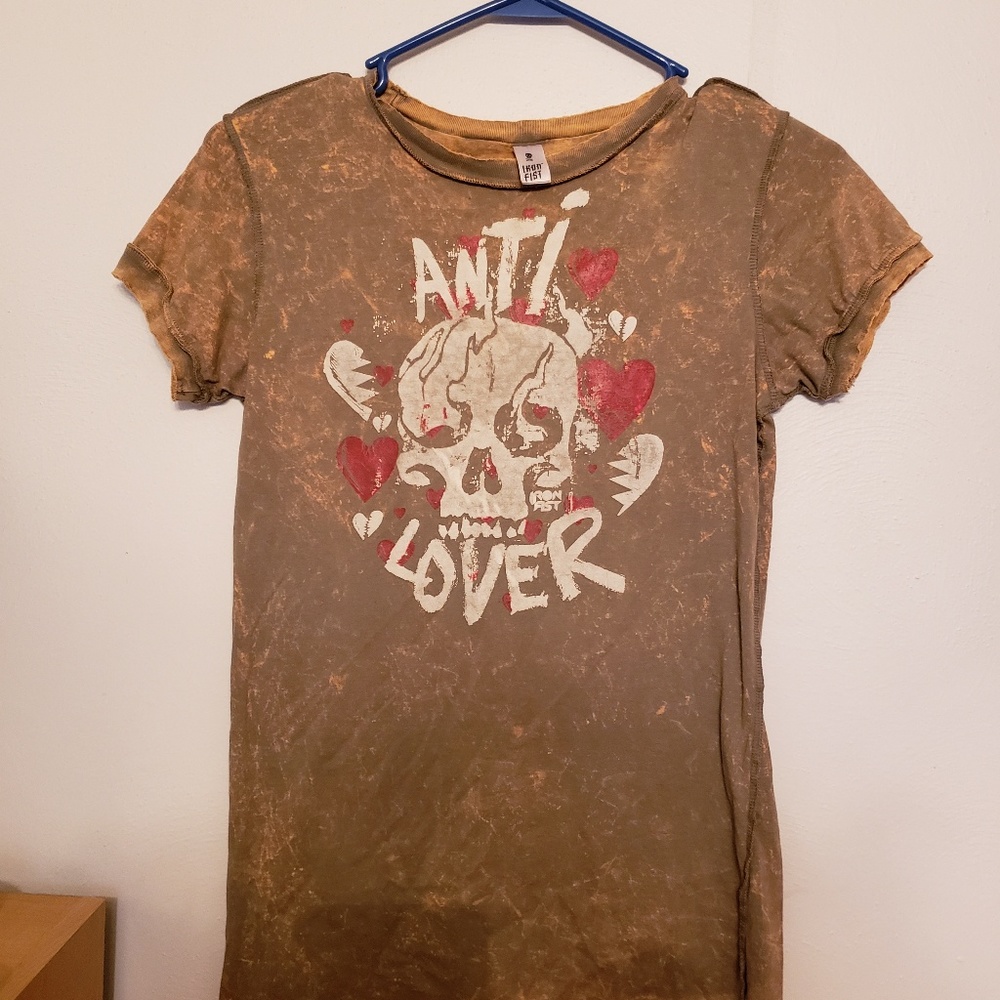 Iron fist distressed t shirt